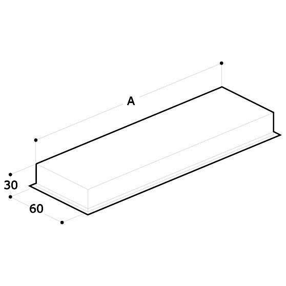 Plenum 2100 mm für Abzugshauben mit 3200 Länge — Virtus C160