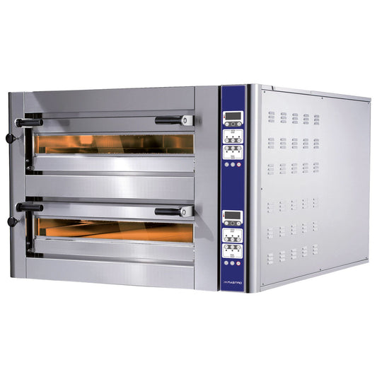 Elektro-Pizzaofen für 9+9 Pizzen ø 350 mm, elektronische Bedienung — Virtus CAB0015/CD