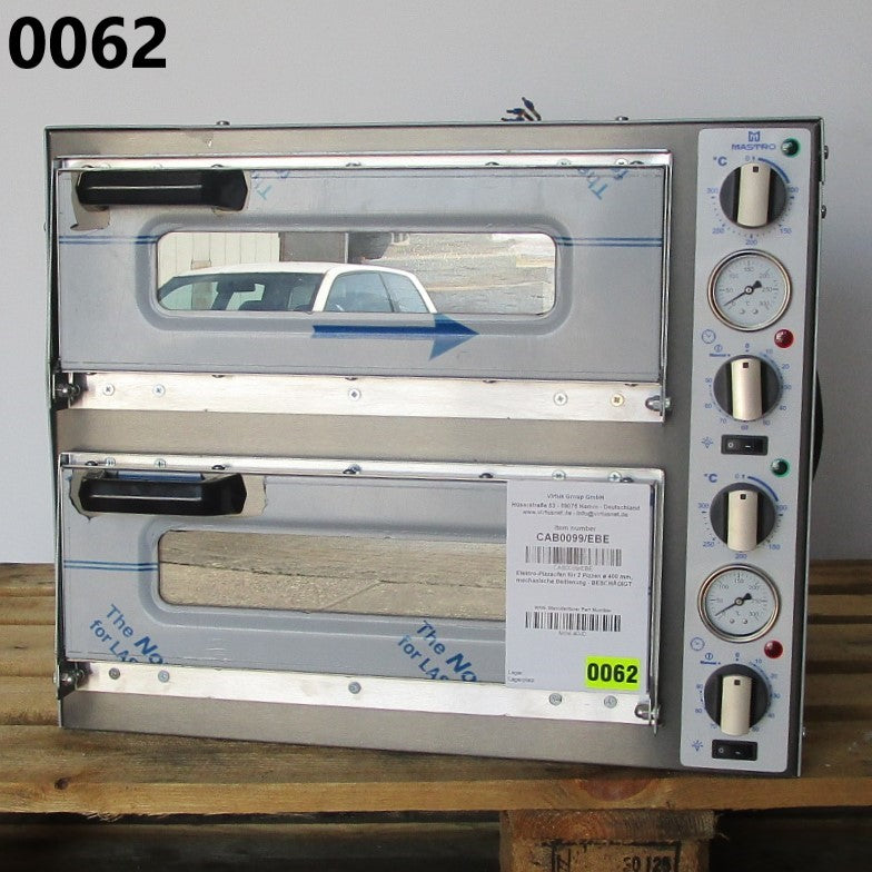Elektro-Pizzaofen für 2 Pizzen ø 400 mm, mechanische Bedienung - BESCHÄDIGT — Virtus CAB0099/EBE