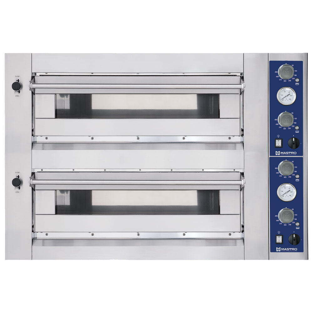 Elektro-Pizzaofen für 4+4 Pizzen ø 35 cm, mechanische Bedienung — Virtus CAB0121