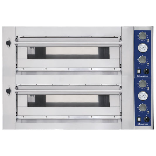 Elektro-Pizzaofen für 4+4 Pizzen ø 35 cm, mechanische Bedienung — Virtus CAB0121