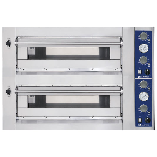 Elektro-Pizzaofen für 6+6 Pizzen ø 35 cm, mechanische Bedienung — Virtus CAB0123