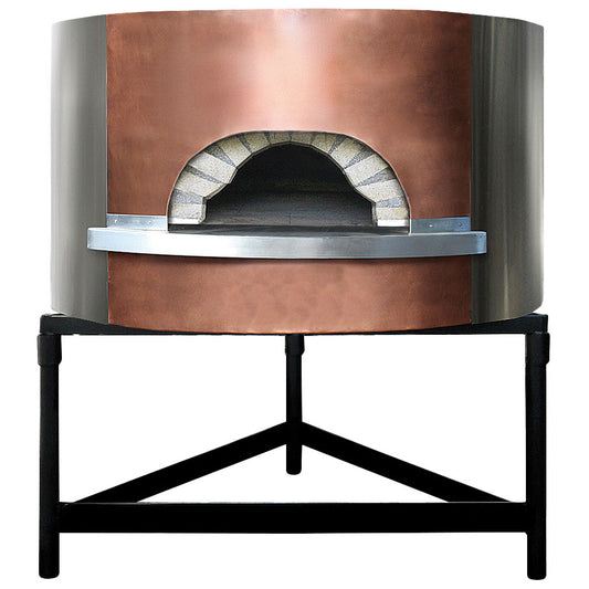 Holz-Pizzaofen mit Kupferfassade, Backplatte ø 1450 mm, Kapazität 8/10 Pizzen — Virtus CAC0023
