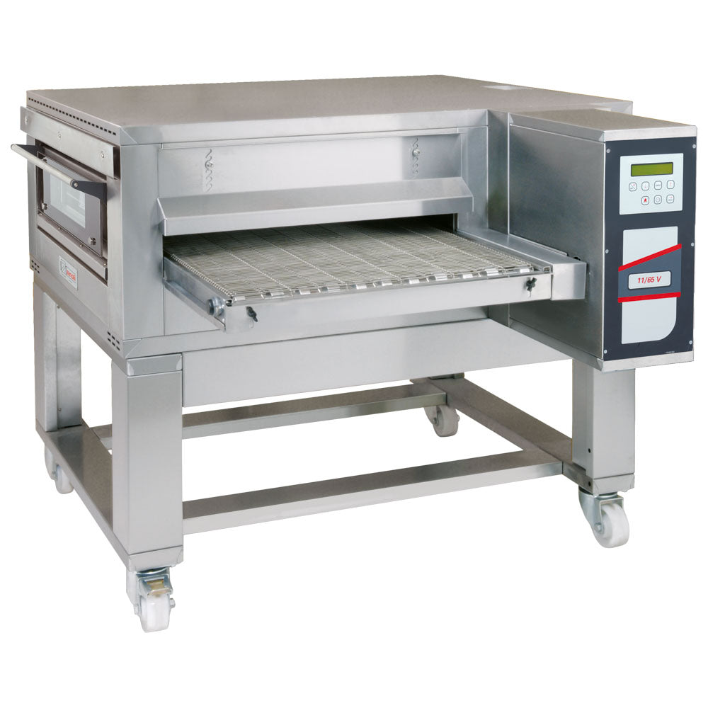 Elektro-Umlufttunnelofen mit Unterbau auf Rädern, digital, max 155 Pizzen/h — Virtus CAD0009