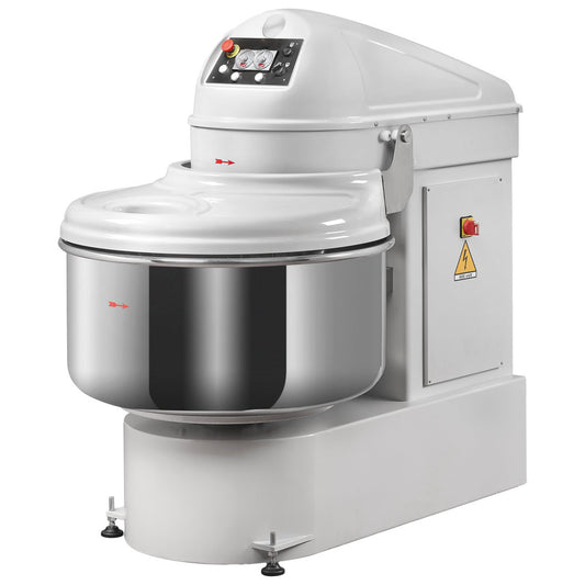 Spiralteigkneter 160 kg/280 Liter, 2 Geschwindigkeiten (Knethaken), mit Timer und Kesselumkehrung — Virtus CBD0108