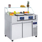 Kühl-Vorbereitungstisch 2 Türen GN 1/1 mit Glasaufsatz, 9x GN 1/6 H=150 mm, -2°/+8°C — Virtus CCZ0070