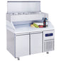 Pizzatisch mit 2 Türen GN 1/1 und Kühlaufsatz 7x GN 1/3 H=150 mm — Virtus CCZ0103