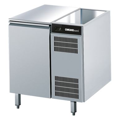 Refrigerated counter GN 1/1, without worktop, plug ready, 790 × 680 × 800 mm