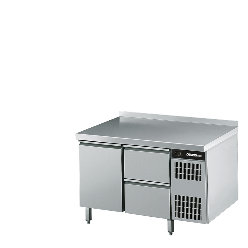 Kühltisch GN 1/1, 1 Tür, 2 Züge 1/2, 1250 × 700 × 850 mm