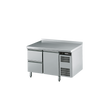 Kühltisch GN 1/1, 2 Züge 1/2, 1 Tür, 1250 × 700 × 850 mm