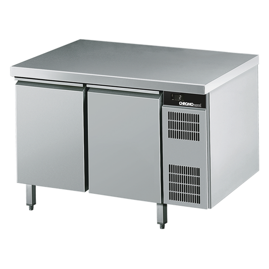 Refrigerated counter GN 1/1, with worktop closed on all sides, ready to plug in, 1250 × 700 × 850 mm