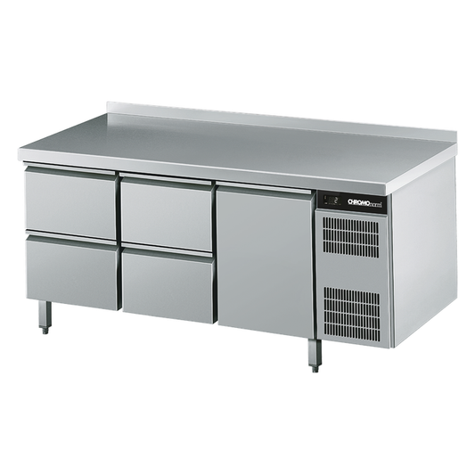 Refrigerated counter GN 1/1, 4 rails 1/2, 1 door, 1725 × 700 × 850 mm