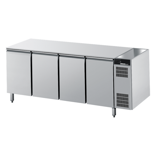 Refrigerated counter GN 1/1, without worktop, central cooling, 2096 × 675 × 800 mm