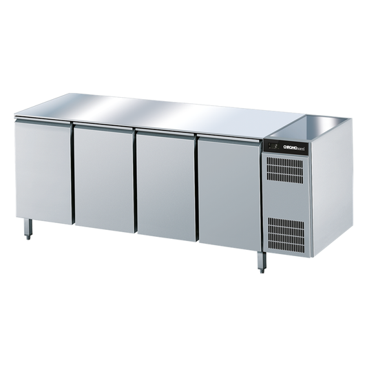 Refrigerated counter GN 1/1, without worktop, ready to plug in, 2196 × 675 × 800 mm
