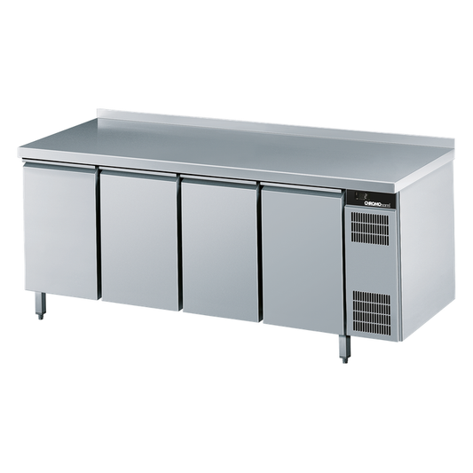 Refrigerated counter GN 1/1, with worktop, plug ready, 2200 × 700 × 850 mm