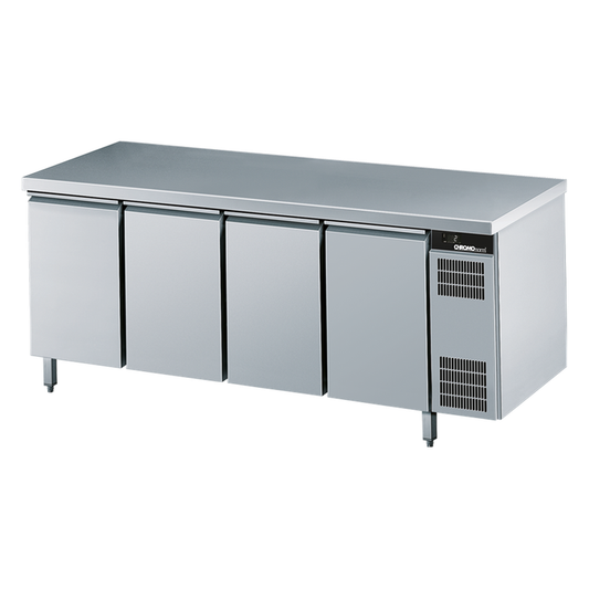 Refrigerated counter GN 1/1, with worktop closed on all sides, ready to plug in, 2200 × 700 × 850 mm