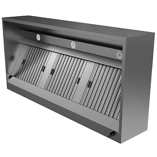 Wandhaube in Kastenform mit LED-Beleuchtung, 1600x1100 mm — Virtus DAA0257 Restposten