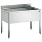Topfspültisch mit Aufkantung, ohne Ablageboden, 1000x700 mm — Virtus DLP710