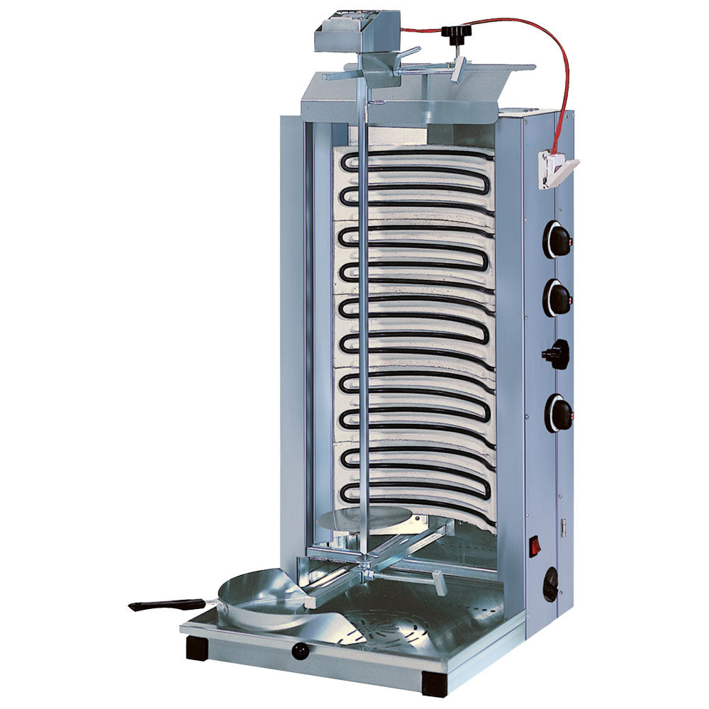 Elektro-Dönergrill mit 3 Heizzonen, Motor oben, 70 kg — Virtus ECO6/N