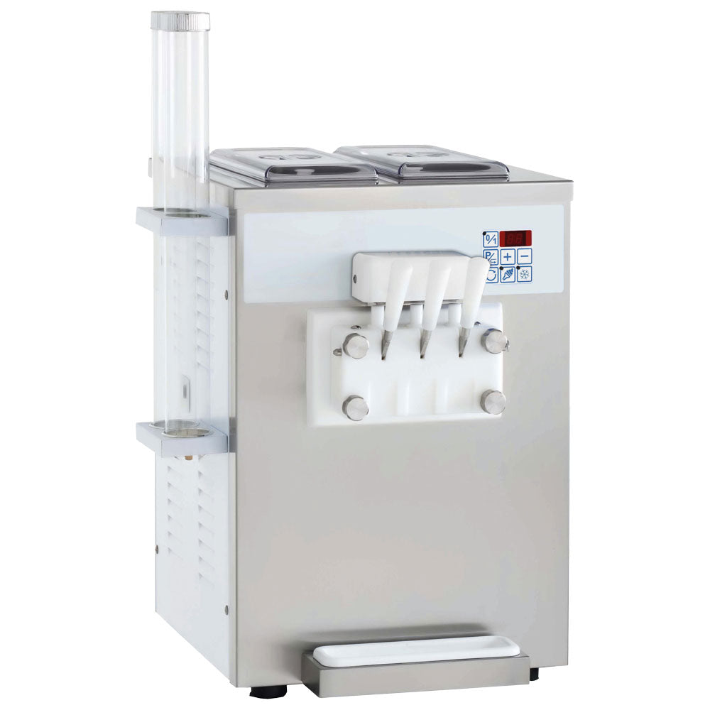 Softeismaschine mit Luftkühlung, Produktion 13,5 kg/h (180 Eistüten) — Virtus ECZ0030