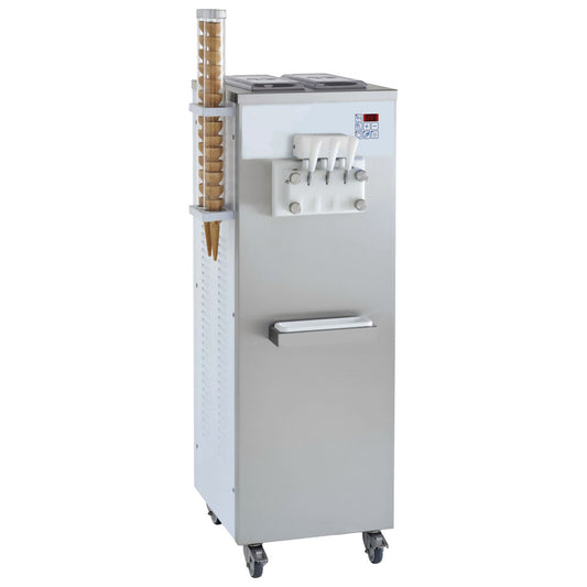 Softeismaschine mit Luftkühlung, Produktion 22,5 kg/h (300 Eistüten) — Virtus ECZ0031