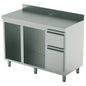 Kaffeemaschinentheke 1500x600 mm mit Schublade, Kaffeesatzschublade, Abfallbehälter, 2 Gerätefacher — Virtus EEZ0012