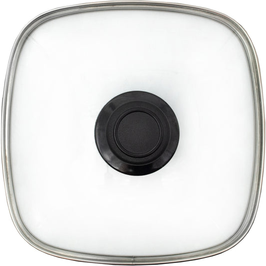 Eurolux Vollglasdeckel, eckig 28 x 28 cm, inkl, Deckelknopf | Saro EU0028-DK-EU | Saro