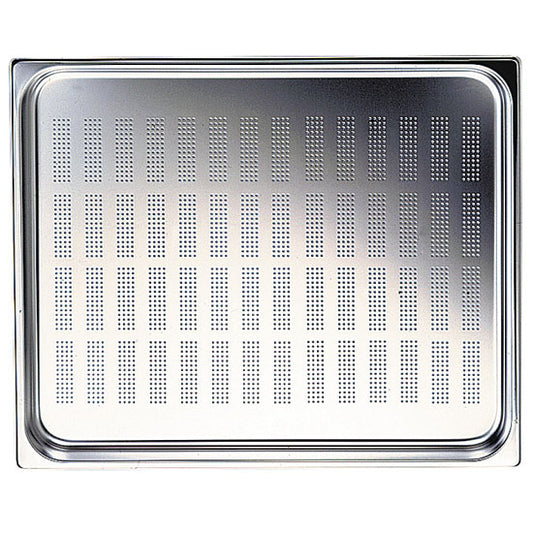GN Behälter in Edelstahl, gelocht, GN 2/3 H=100 mm — Virtus FAA0068
