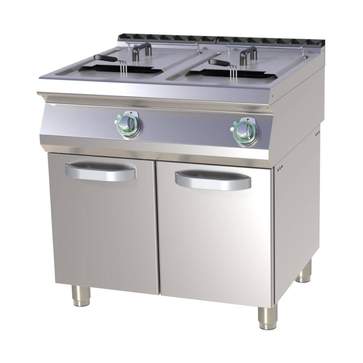 Elektro-Fritteuse mit Unterschrank 2 × 13 Liter | A&S FE-780/13E
