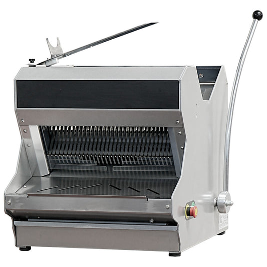 Brotschneidemaschine mit manueller Bedienung für 11 mm Schnittstärke, Tischmodell — Virtus FEA0002/D