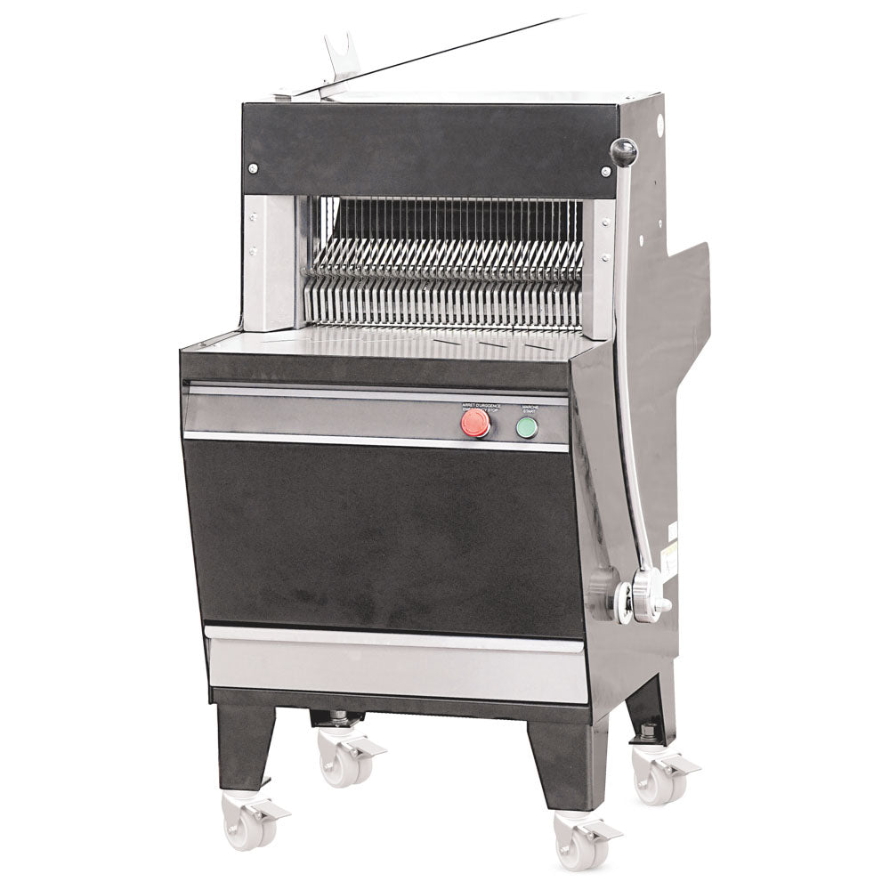 Brotschneidemaschine mit manueller Bedienung für 11 mm Schnittstärke, Standmodell — Virtus FEA0006/D