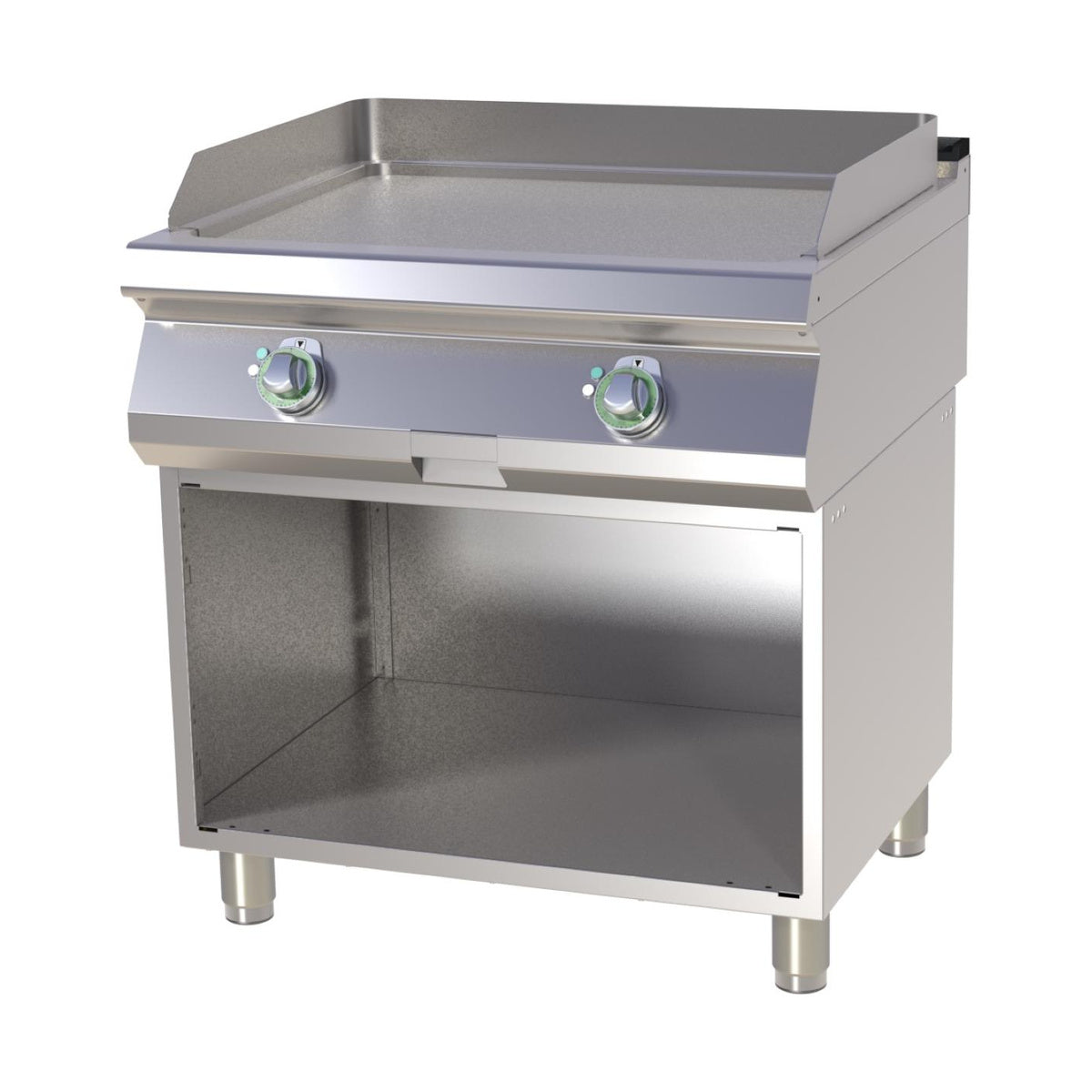 Elektro-Grillplatte mit Unterbau glatt mit 2 Heizzonen | A&S FTH-780E