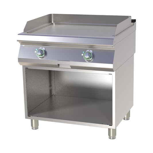 Electric griddle with smooth base unit with 2 heating zones | A&S FTH-780E