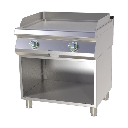 Electric grill plate with open base smooth with 2 heating zones | A&S FTH-C-780E