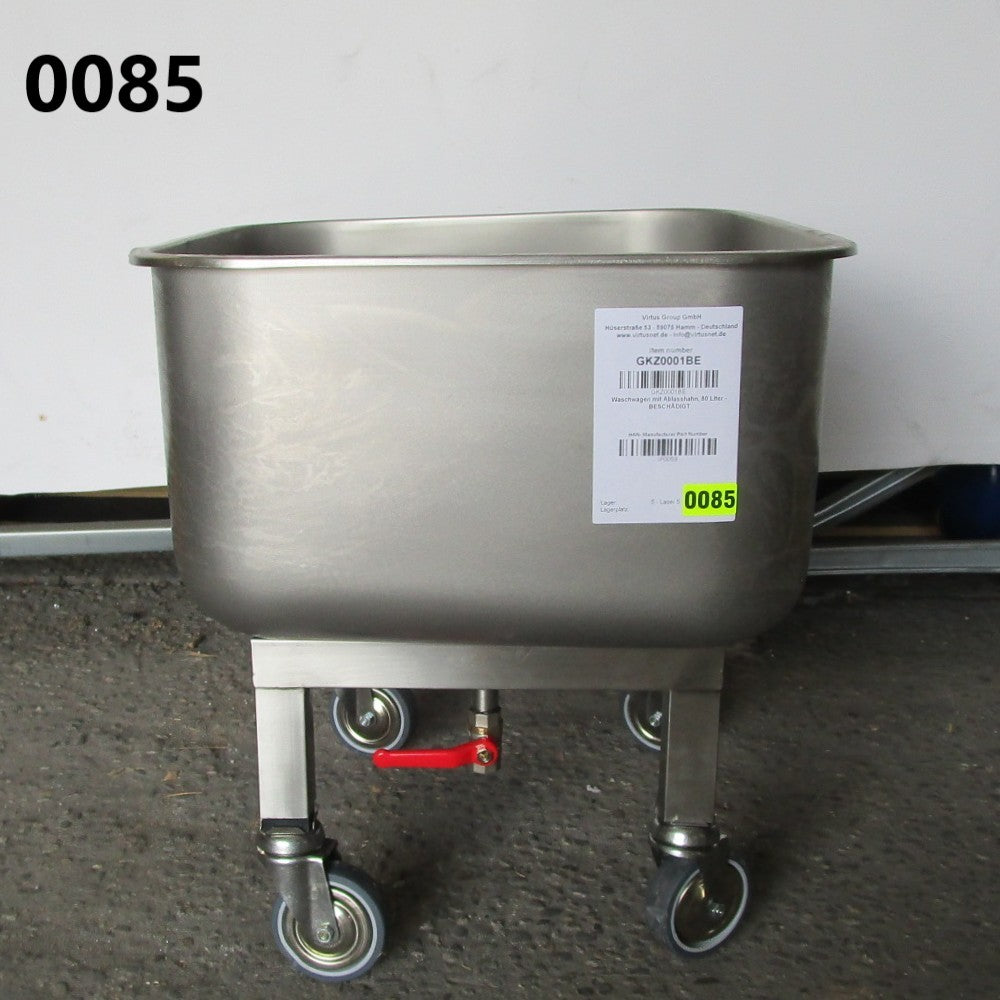 Waschwagen mit Ablasshahn, 80 Liter - BESCHÄDIGT — Virtus GKZ0001BE