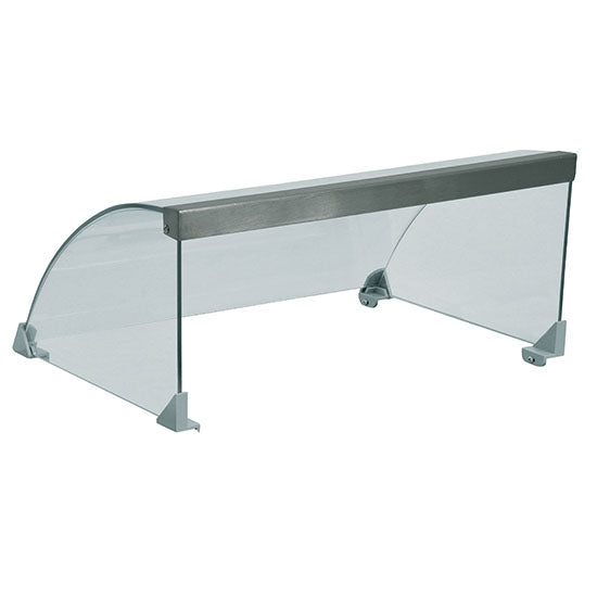 Hustenschutz aus Glas für Würstchenwärmer mit 9 Rollen — Virtus GLASS2184R