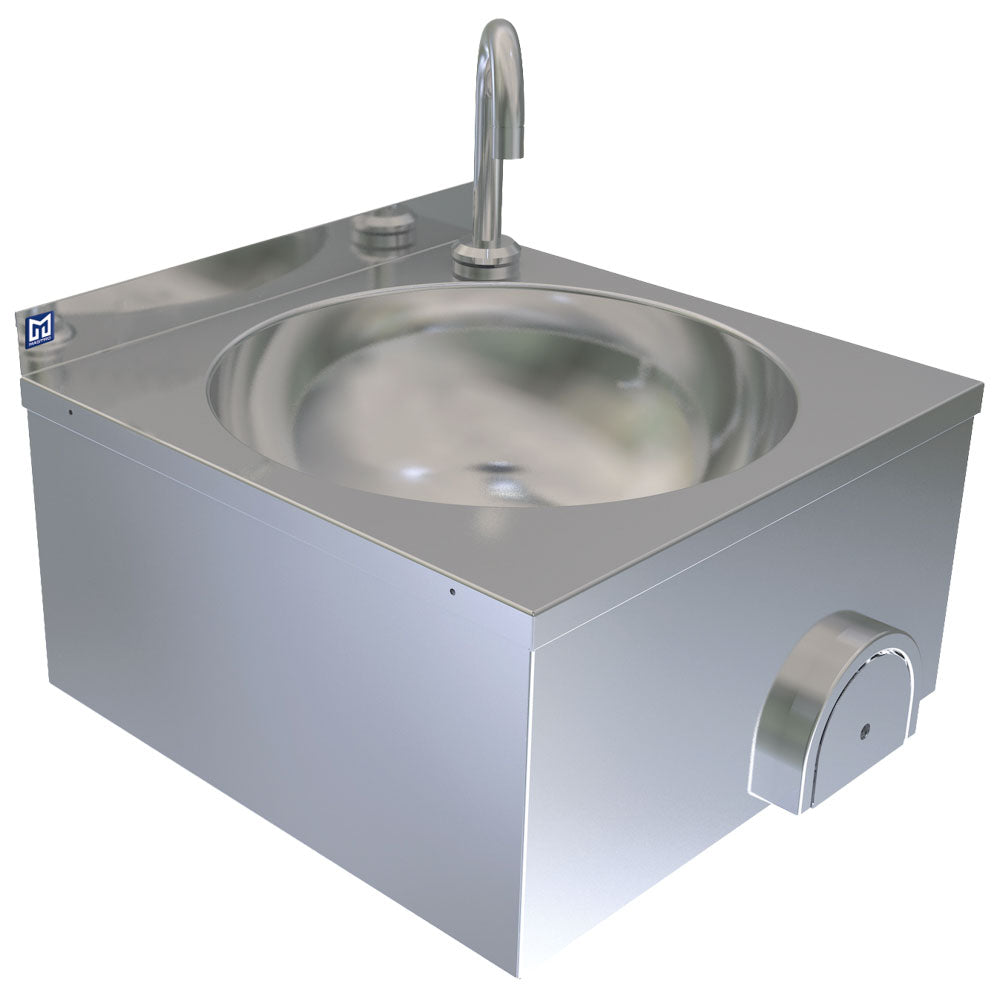 Handwaschbecken mit Kniebedienung, Innendurchmesser Ø 340 mm — Virtus GLC0001/B
