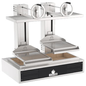 Holzkohlegrill mit höhenverstellbarem Grillrost 1x 890x630 mm — Virtus GMB100