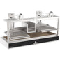 Holzkohlegrill mit höhenverstellbarem Grillrost 2x 685x630 mm und Feuerkorb 290x420x183 mm — Virtus GMB200FIRE