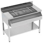 Cocktail Bar Station neutral mit Eiswanne, Flaschenhalter, 1200x610 mm — Virtus HAA0001