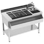 Cocktail Bar Station neutral mit Eiswanne, Flaschenhalter, Spülbecken, 1200x610 mm — Virtus HAA0002