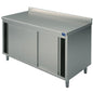 Neutraler Arbeitsschrank mit Schiebetüren und Aufkantung, 1400x600 mm — Virtus HCA0054