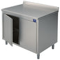 Neutraler Arbeitsschrank mit 2 Flügeltüren und Aufkantung, 800x700 mm — Virtus HCA0057