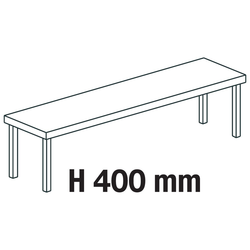 Ausgabeaufsatz, Aufsatz 1-etagig, seitlich offen, 1000x300 mm — Virtus HCB0070