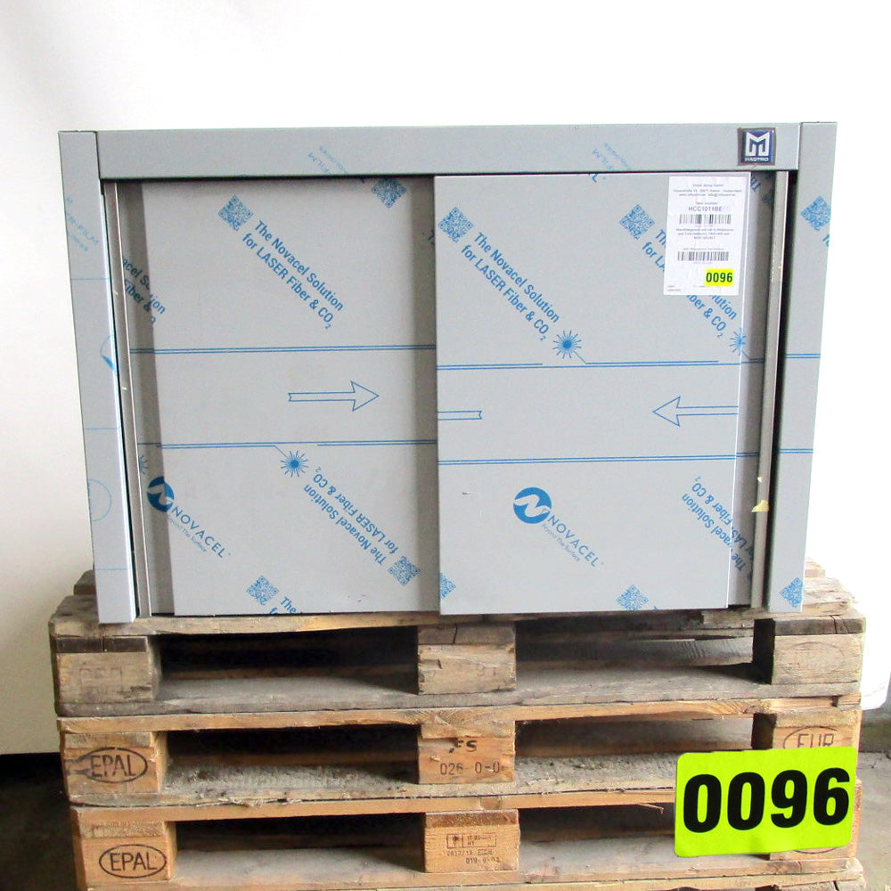 Wandhängeschrank mit Schiebetüren und Zwischenbord, 1000x400 mm - BESCHÄDIGT — Virtus HCC1011BE (Ansicht 6)