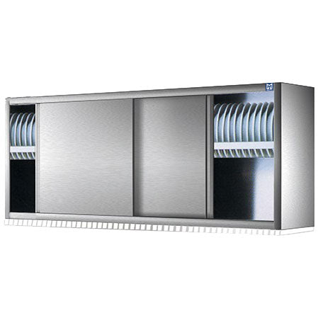 Wandhängeschrank mit Schiebetüren und Tellerabtropfboden, 1600x400 mm — Virtus HCC1025