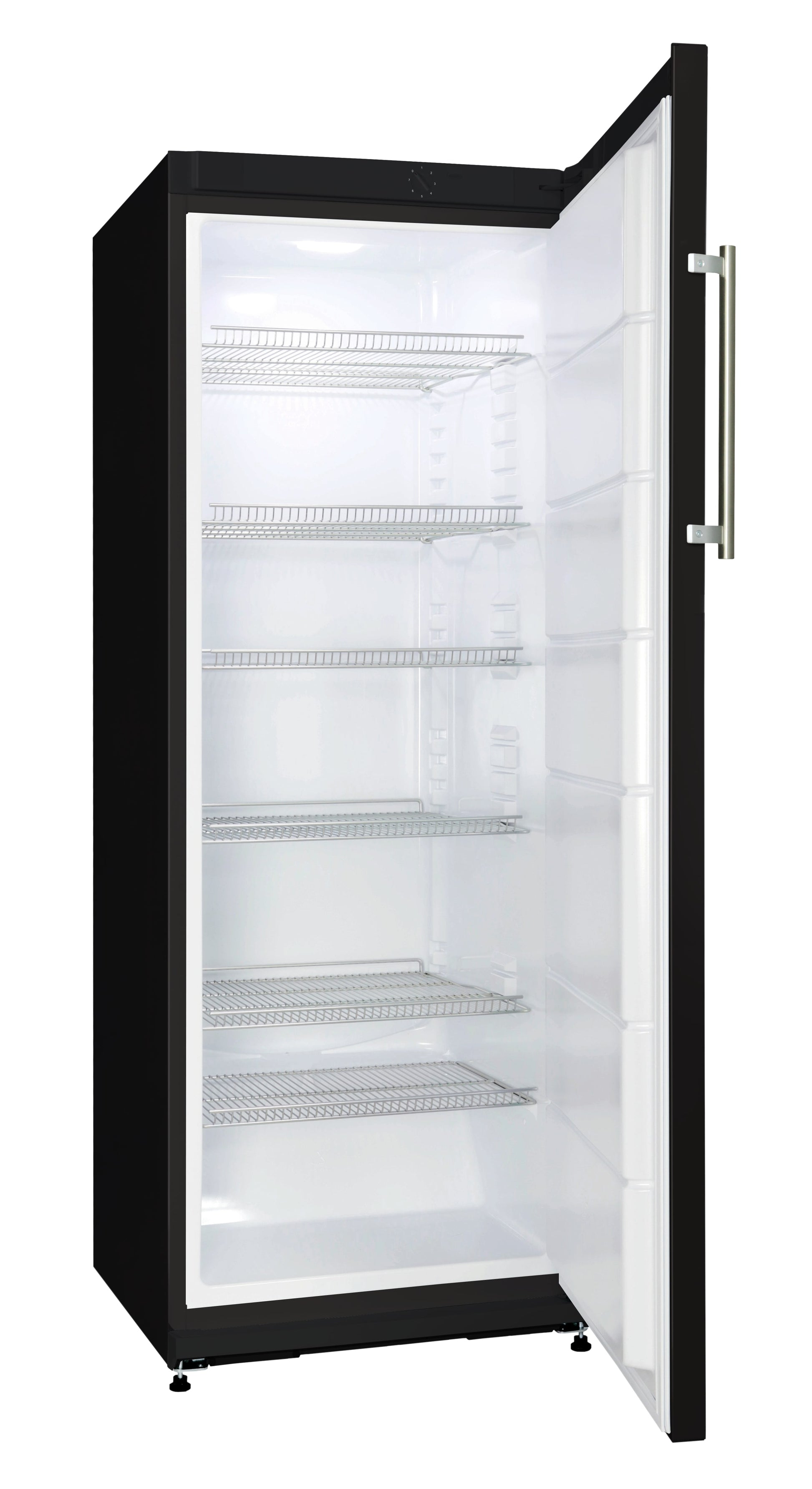 Lagerkühlschrank 310 Liter, 1 Volltür, Schwarz, 600 × 650 × 1630 mm | A&S HKS-296BB