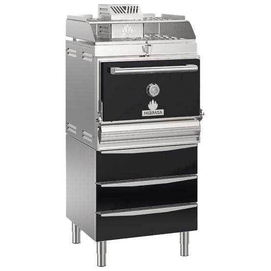 Charcoal oven on heated drawer unit for approximately 75-95 place settings with warming rack — Virtus HMBHOTSB75