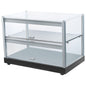Neutrale Vitrine mit 2 Ebenen und gerader Frontverglasung — Virtus IBB0007