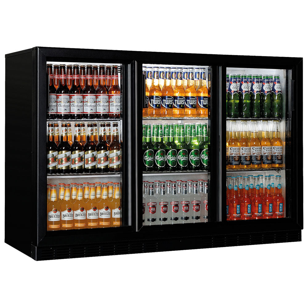 Barkühlschrank mit 3 Glasschiebetüren, 320 Liter, -1°/+5°C — Virtus IBC0027SD
